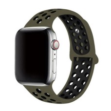 Ремінець Apple Watch 42, Watch 44, Nike Sport Band, Green/Black, Зелений