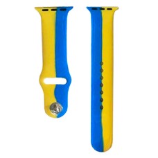 Ремінець Apple Watch 42, Watch 44, Silicone WatchBand, Ukrainian Flag