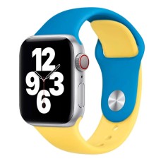 Ремінець Apple Watch 38, Watch 40, Silicone WatchBand, Ukrainian Flag