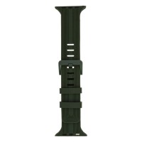 Ремешок Apple Watch 38, Watch 40, Silicone Shine, Military Green, Зеленый