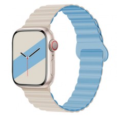 Ремінець Apple Watch 42, Watch 44, Hoco iWatch WA22, White-Blue, Білий