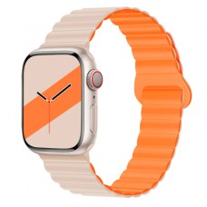 Ремінець Apple Watch 42, Watch 44, Hoco iWatch WA22, Starlight-Orange, Білий