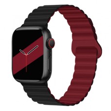 Ремінець Apple Watch 38, Watch 40, Hoco iWatch WA22, Black-Burgundy, Чорний