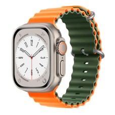 Ремінець Apple Watch 38, Watch 40, Ocean Band, Orange-Khaki, Помаранчевий