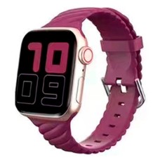 Ремінець Apple Watch 42, Watch 44, Monochrome Twist, Wine, Червоний