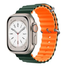 Ремінець Apple Watch 38, Watch 40, Ocean Band, Teal-Orange, Чорний