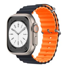 Ремінець Apple Watch 38, Watch 40, Ocean Band, Midnight-Orange, Чорний