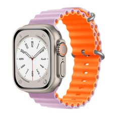 Ремінець Apple Watch 42, Watch 44, Ocean Band, Purple-Orange, Фіолетовий