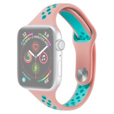 Ремінець Apple Watch 42, Watch 44, Nike Sport Band, Pink-Green, Рожевий