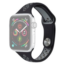 Ремінець Apple Watch 42, Watch 44, Nike Sport Band, Black-Grey, Чорний