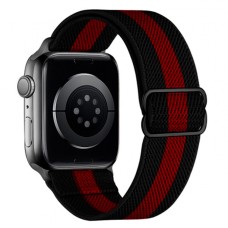 Ремінець Apple Watch 42, Watch 44, Hoco iWatch WA04, Black Red, Чорний