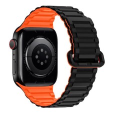 Ремінець Apple Watch 42, Watch 44, Hoco iWatch WA06, Black Orange, Чорний