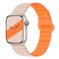 Ремінець Apple Watch 38, Watch 40, Hoco iWatch WA22, Starlight Orange, Білий