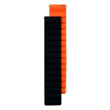 Ремінець універсальний Silicone Link, Black-Orange, Чорний