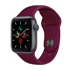 Ремінець Apple Watch 38, Watch 40, Sport Band, Марсала, Бордовий