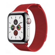 Ремінець Apple Watch 38, Watch 40, Milanese loop, Liquid Red, Червоний