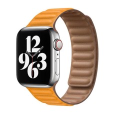 Ремінець Apple Watch 42, Watch 44, Leather Link, California Poppy, Жовтий