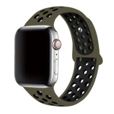 Ремінець Apple Watch 38, Watch 40, Nike, Зелений З Чорним, Зелений