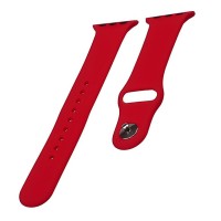 Ремешок Apple Watch 38, Watch 40, Silicone Band, Темно-Красный, Красный