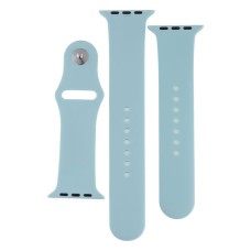 Ремінець Apple Watch 42, Watch 44, Silicone WatchBand, Light Cyan, Синій