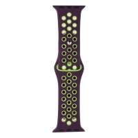 Ремінець Apple Watch 38, Watch 40, Nike, Темно-Фіолетовий, Зелений, Фіолетовий