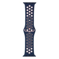 Ремешок Apple Watch 38, Watch 40, Nike, Тёмно-Синий, Пудровый, Розовый