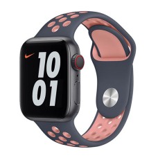 Ремінець Apple Watch 38, Watch 40, Sport Band, Синій З Рожевим, Синій