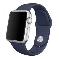 Ремінець Apple Watch 38, Watch 40, Silicone WatchBand, Midnight Blue, Синій