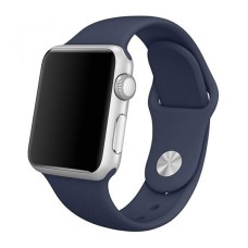 Ремінець Apple Watch 42, Watch 44, Silicone WatchBand, Midnight Blue, Синій