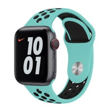 Ремінець Apple Watch 38, Watch 40, Sport Band, Бірюзовий З Чорним, Бірюзовий