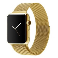 Ремінець Apple Watch 44, Milanese loop, Золотий