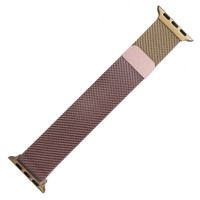 Ремешок Apple Watch 38, Watch 40, Milanese loop, Розово-Золотой, Розовый