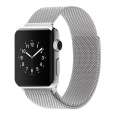 Ремінець Apple Watch 38, Watch 40, Milanese loop, Срібний