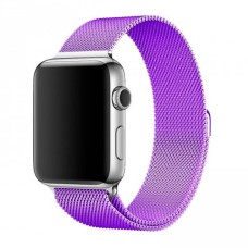 Ремінець Apple Watch 38, Watch 40, Milanese loop, Фіолетовий З Зеленим, Фіолетовий