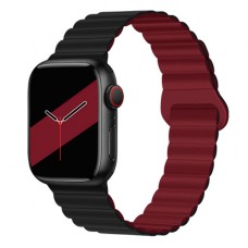 Ремінець Apple Watch 42, Watch 44, Hoco iWatch WA22, Black-Burgundy, Чорний