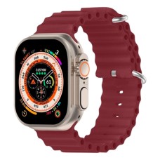 Ремінець Apple Watch 42, Watch 44, Ocean Band, Burgundy, Бордовий