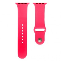 Ремешок Apple Watch 42, Watch 44, Silicone WatchBand, Hot Pink, Розовый