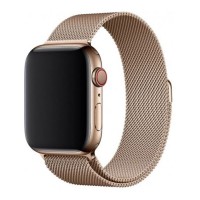 Ремешок Apple Watch 38, Watch 40, Milanese loop, Темно-Розовый, Розовый