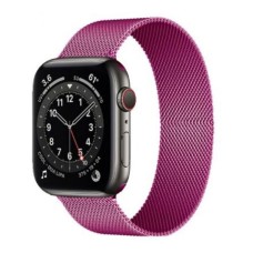 Ремінець Apple Watch 42, Watch 44, Milanese loop, Wine Red, Червоний