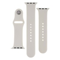 Ремешок Apple Watch 38, Watch 40, Silicone WatchBand, Antique White, Белый