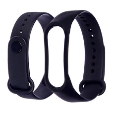 Ремінець Xiaomi Mi Band 3, Mi Band 4, Silicone Band, Чорний