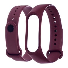 Ремінець Xiaomi Mi Band 3, Mi Band 4, Silicone Band, Бордовий