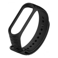 Ремешок Xiaomi Mi Band 3, Mi Band 4, Silicone, Черный