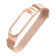 Ремінець Xiaomi Mi Band 3, Mi Band 4, Milanese loop, Рожевий Золотий, Рожевий