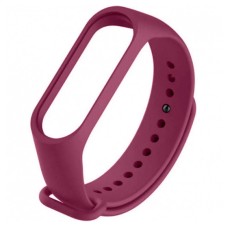 Ремінець Xiaomi Mi Band 5, Mi Band 6, Silicone, Maroon, Бордовий