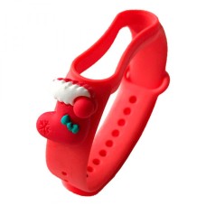 Ремінець Xiaomi Mi Band 5, Mi Band 6, Silicone WatchBand, New Year Red Sock, Малюнок