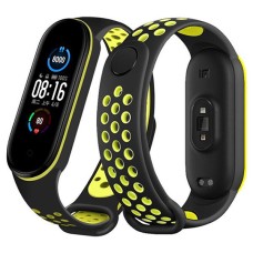 Ремінець Xiaomi Mi Band 5, Mi Band 6, BeCover Nike, Black-Green, Чорний