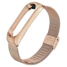 Ремінець Xiaomi Mi Band 3, Mi Band 4, BeCover Metal, Rose Gold, Золотий