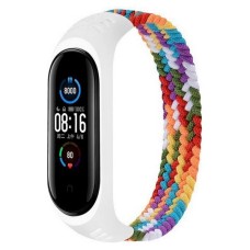 Ремінець Xiaomi Mi Band 5, Mi Band 6, BeCover Elastic Nylon, Rainbow, Білий