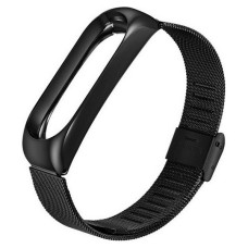 Ремінець Xiaomi Mi Band 3, Mi Band 4, BeCover Metal, Чорний